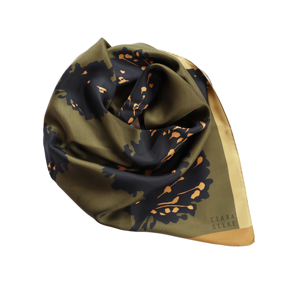 Delphine olive silke scarf